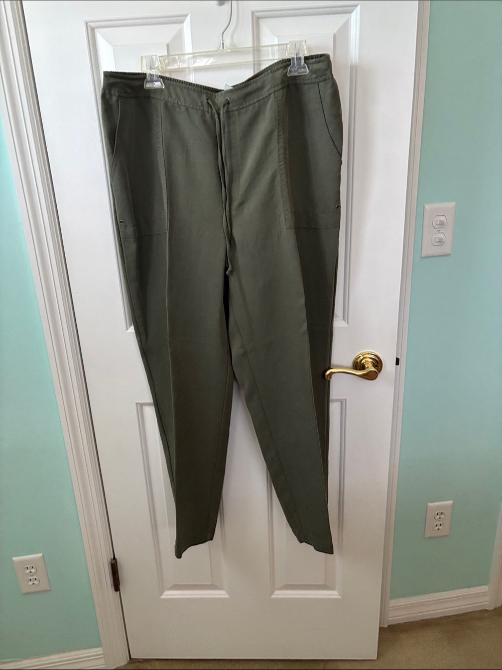 Chico's Olive Green Cargo Drawstring Pants